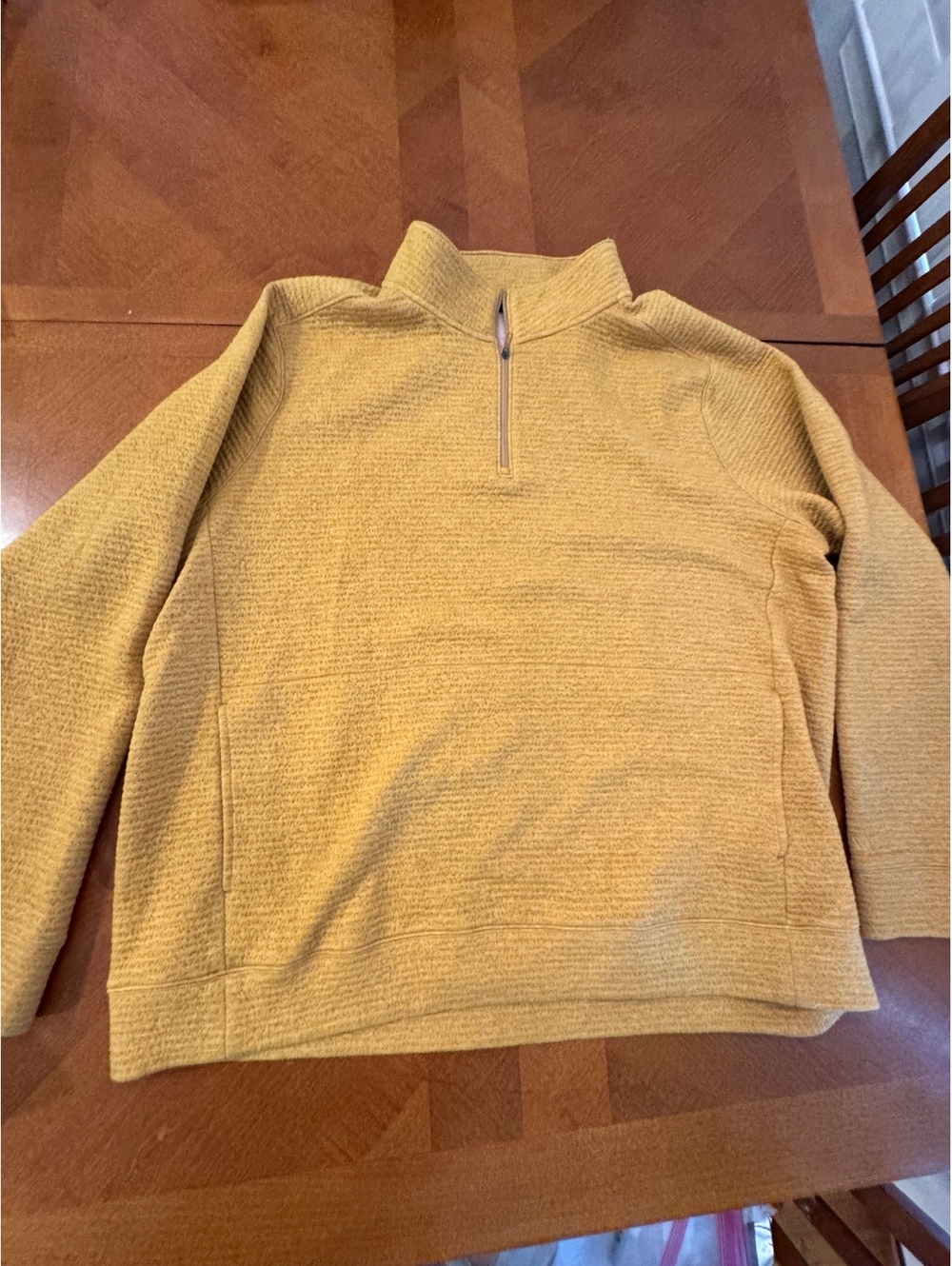 VRST Men's Yellow Pullover Sweater with Quarter Zip XXL 461